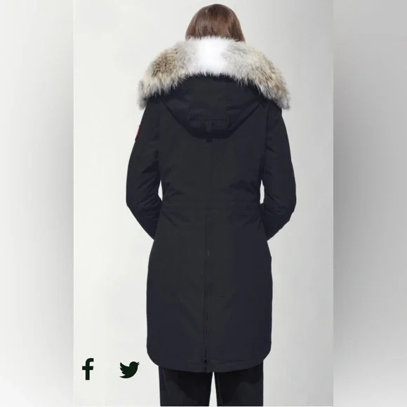 Canada Goose Rossclair Parka - NAVY - Women’s Size M - Picture 12 of 15